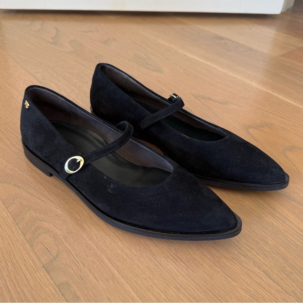 Paul Green “Carla” Mary Jane Flats — Black Suede (Size 9 US / 40 EU)